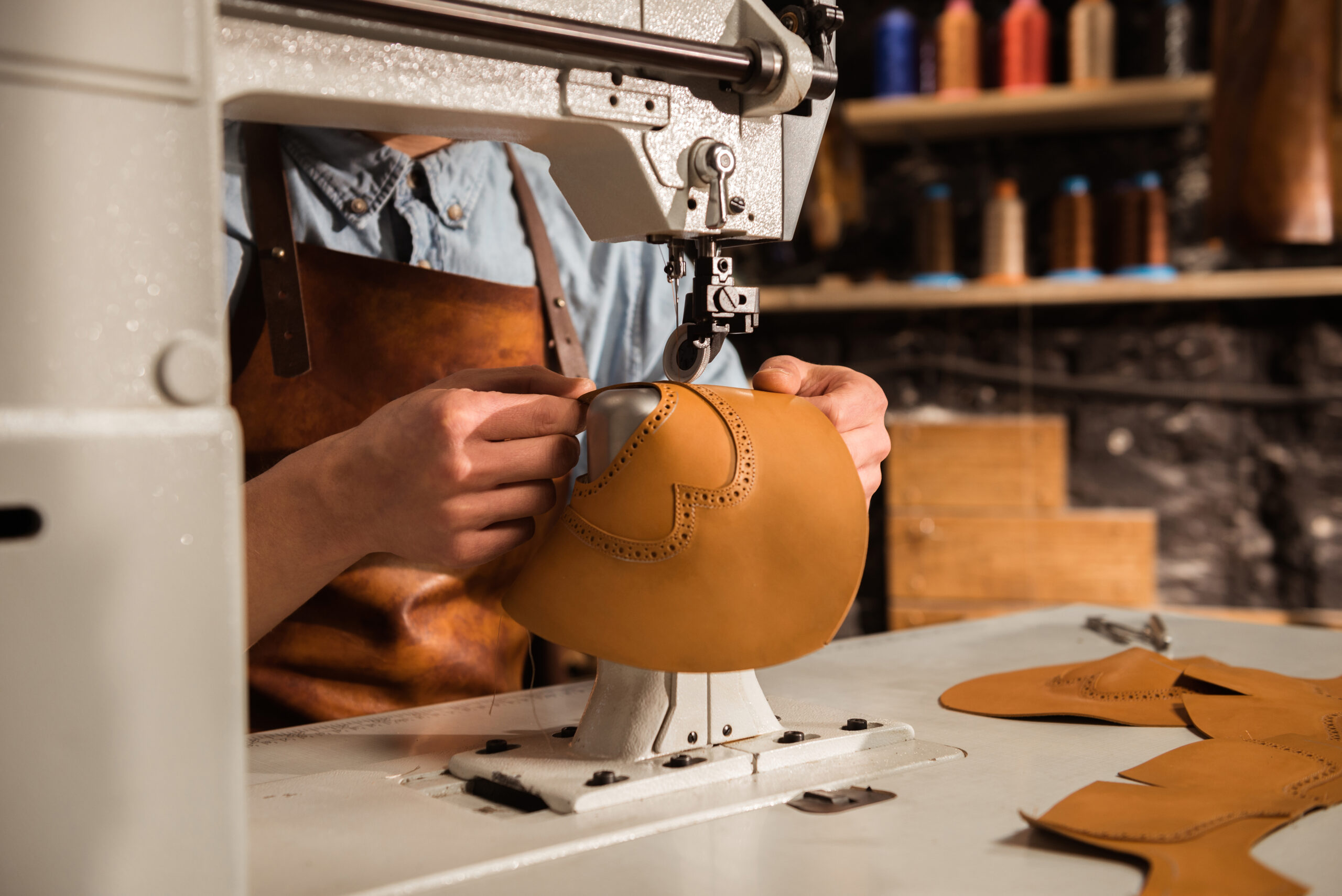 Shoemaker working